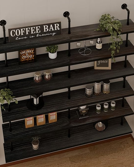 Floating Shelves for Wall Living Room Shelves Bookshelf Industrial Pipe Shelving Shelf Real Wood Planks 60 inch Rustic Wall Shelves Hanging Bookshelves Farmhouse Kitchen Bar Shelving