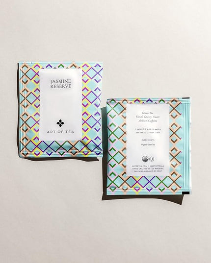 Art of Tea | Organic Jasmine Reserve (Jasmine Tea) | 50 Eco Friendly Pyramid Tea Bag Sachets