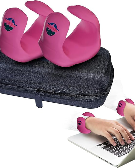 Wearable Gaming Wrist Rest for Keyboard, Mouse pad, Laptop, and PC Work or Gamer Support. (Pink, X-XL)