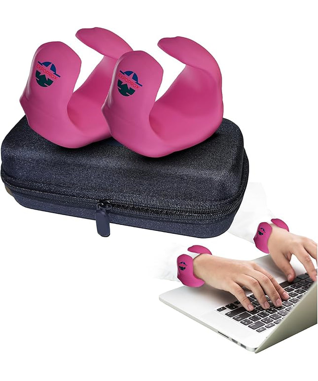 Wearable Gaming Wrist Rest for Keyboard, Mouse pad, Laptop, and PC Work or Gamer Support. (Pink, X-XL)