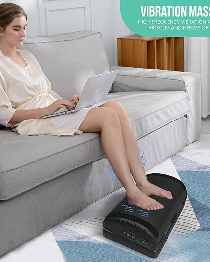Snailax Foot Rest Under Desk at Work, Heated Under Desk Foot Stool with Double Layer Adjustable Height, Feet Warmer with Vibration Massage, Ergonomic Gaming Home Footstool for Lumbar Back Knee Pain