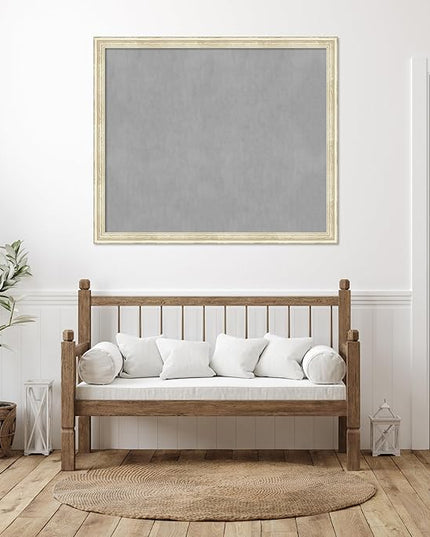 Amanti Art White Framed Magnetic Board 44x52 Oversize Vision Board for use with Magnets, 100% Metal Sheet to Display Items as Office Decor or for Home Organization in mudroom, Kitchen or Kids Room