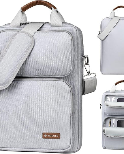 13.3-14 Inch Laptop Sleeve Bag, Laptop Bag for 14'' MacBook Pro M4 2024,14'' MacBook Pro M3&M2&M1 2023/2021, 13.6/13'' New MacBook Air M3/M2 2024/2022,Tab S8 Ultra 14.6",with Shoulder Strap(Silver)