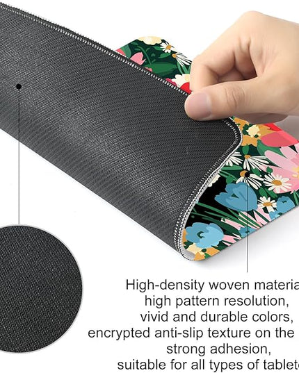 Black Cat Square Mouse Pad,Non-Slip Rubber Base Mouse Pad,Home Office Decoration Desktop Accessory,Laptop Mouse Pad for Office Laptops,9.4x7.8x0.12inch 3
