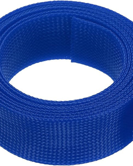 uxcell Expandable Sleeving,2 3/4-inch 10ft Cable Sleeve, Blue