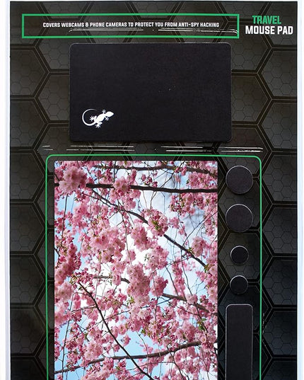 Adhesive Mouse Pad - Peel and Sticks to Any Surface - Travel Mouse Pad, Sticky for Any Surface - Excellent Tracking - Cherry Blossoms