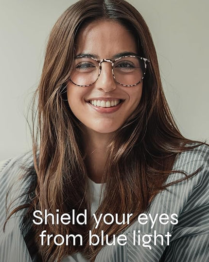 IBOANN Blue Light Glasses for Woman/Men, Fashion Blue Light Glasses Men, Fake Glasses Help Reduce Screen Fatigue