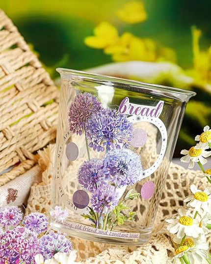 AuriicLeaf Dandelion Floral PET Stickers Set, 60PCS Holographic Botanical Flower Stickers for Scrapbooking, Journaling, DIY Crafts, and Art Supplies