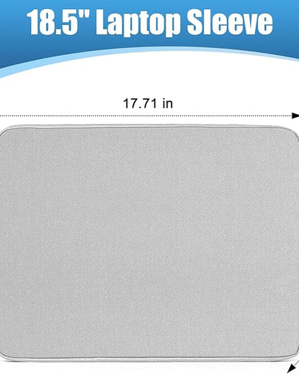 Ctemnpho 18.5 inch Portable Monitor Case Storage Bag, Portable Computer Cover Bag with Pocket Zipper for 17.3 inch Laptop Sleeve, Notebook Computer Gaming Display Protective Travel（Gray）
