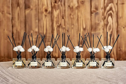 CULTURE & NATURE Reed Diffuser Set 6.7oz (200ml) Lily of The Valley Scented Diffuser with Sticks Home Fragrance Reed Diffuser for Bathroom Shelf Decor