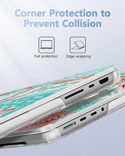 May Chen Case for MacBook Pro 14 inch, Models A2442 A2779 A2918 A2992 A3401 A3185 A3112 A3434, M1 M2 M3 M4 M5 Chip (2021-2025 Release), Plastic Hard Shell Case with Keyboard Cover, Flamingo