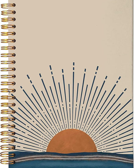 VNWEK Boho Notebook,Hardcover Spiral Notebooks 5.5×8.3 Inch,Aesthetic Notebook,Boho JournalGifts For Woman Man