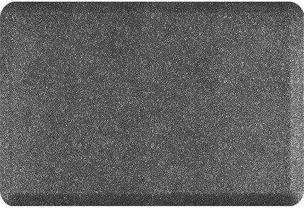 WellnessMats Anti-Fatigue Granite Motif Kitchen Mat, 36 Inch by 24 Inch, Steel