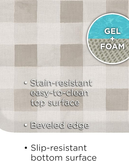 GelPro Elite Premium Gel + Foam 3/4" Thick Anti-Fatigue Floor Mat, 20" x 36", Farmhouse Tan