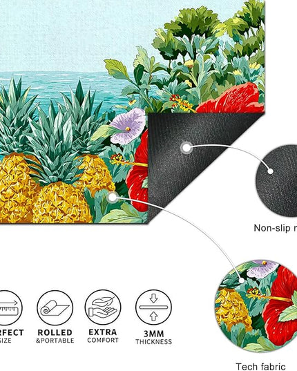 Mouse Pad Gaming Mousepad 31.5 x 11.8 Inch Coastal Lighthouse Tropical Floral Artwork and Smooth Diatomite Large Keyboard Mat XL Mouse Pad for Home and Office Desk Accessories