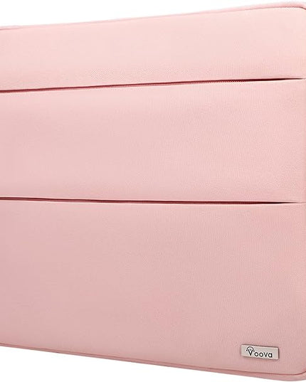Voova 13 13.6 Inch Laptop Sleeve Case Compatible with MacBook Air 13 M1/M2/M3/M4 2020-2025, MacBook Pro 13/14, IPad Air/Pro 13, Waterproof Slim Computer Bag Cover with Handle, Sakura Pink
