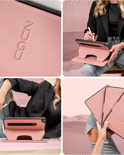 ZUGU CASE for 10.2 Inch iPad 7th / 8th / 9th Generation Case (2021/2020/2019), Protective, Thin, Sleek Design, Magnetic Stand, Sleep/Wake Cover, Magnetic Cover, Desert Rose