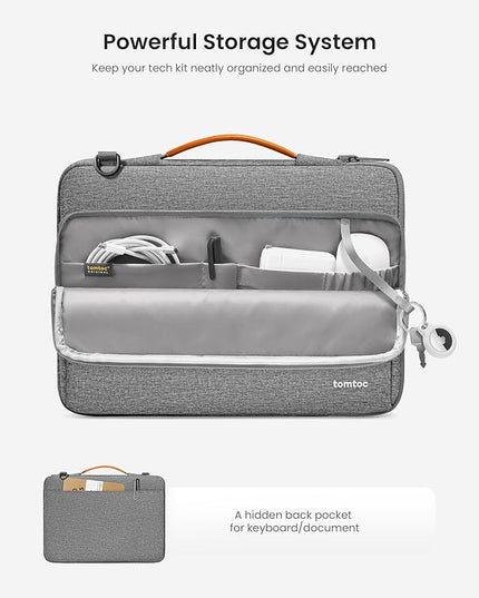 tomtoc 360 Protective Laptop Shoulder Bag for 14-inch MacBook Pro M5/M4/M3/M2/M1 Pro/Max A3434 A3112 A3401 2025-2021, Water-Resistant Carrying Case for 13.5-14.4 Inch Microsoft Surface Laptop 7/6/5