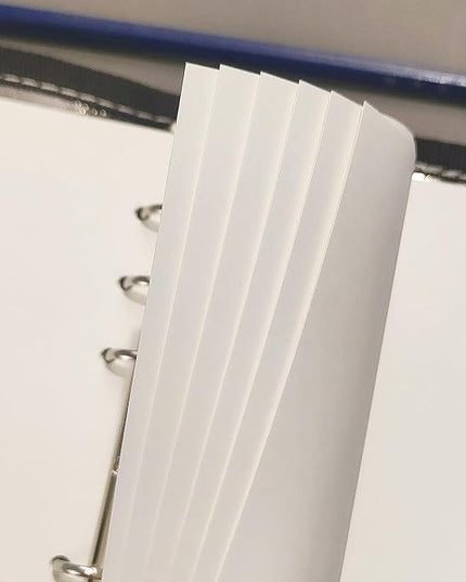 A6 Loose Leaf Refill Paper, 171x94mm, 135 Sheets Plain White Planner Refills, 6-Ring Binder Compatible, 100GSM Insert Papers for Notebooks, School, Office, College Notes, Journaling & Printing