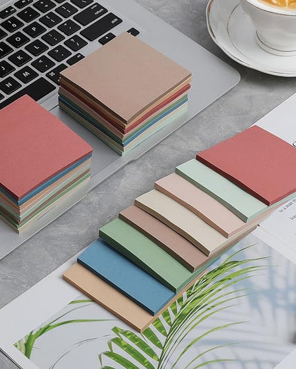 (24 Pack) Sticky Notes 3x3 in., Sticky Note Pads, Vintage Colors Self-Stick Notes Pads, Strong Adhesive, Recyclable, Easy to Post for Home, Office, Notebook