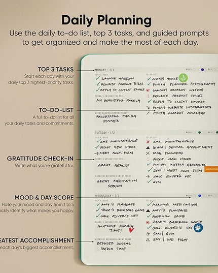 Dated, 2026 Planner, 8.5" x 11" - The #1 Productivity Planner to Achieve Your 2026 Goals - Planner 2026-2027 by PRODUCTIVITY STORE (A4, TEAL)