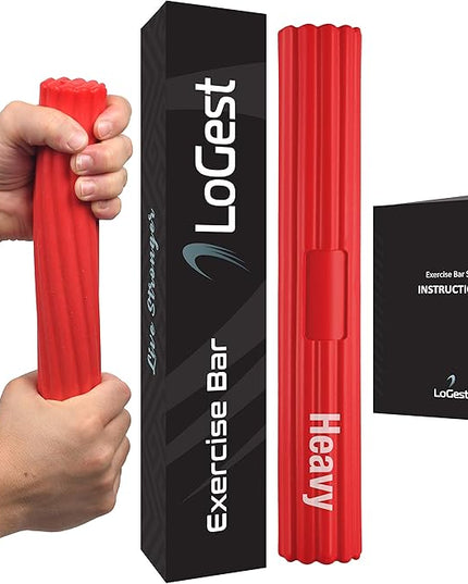 Logest Twist Hand Exerciser Bars for Physical Therapy - Relieves Tendonitis Pain & Improve Grip Strength - Tennis Elbow, Golfer's Elbow, Tendonitis, Wrist, Forearms Pain Relief Hand Therapy Bar
