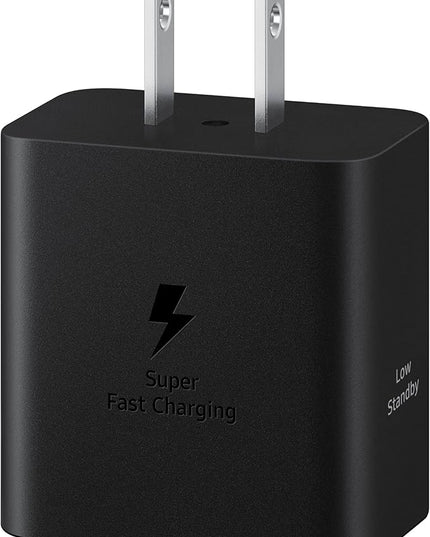 SAMSUNG 45W Wall Charger Power Adapter with Cable Included, Super Fast Charging for Galaxy Phones, Tablets and USB Type C Devices, Low Standby Power Consumption, EP-T4511XBEGUS, Black