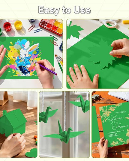 120 Sheets Cardstock 8.5x11, 65lb Dark Green Card Stock, Green Construction Paper, 180gsm Thick Printer Paper for Printing, Painting, Card Making, Kids School Supplies,Party Decorations