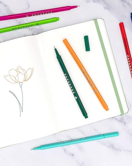 PAPERAGE Blank Journal Notebook, (Turquoise), 160 Pages, Medium 5.6 in x 8 in - 100 GSM Thick Paper – Hardcover Journaling Notebook for Work, School, Note Taking or Sketching