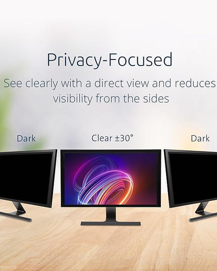 Kensington 27 inch Computer Privacy Screen for Desktop, 16:9 Widescreen Monitor, FP270W9 Anti-Glare Blue Ray Reduction Computer Privacy Filter, Matte and Glossy Viewing Options, K55414WW