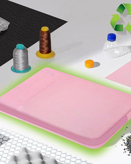 Slim Laptop Case 13.3 14 inch Sleeve, Rainproof & Shockproof Carrying Case for Notebooks Compatible with MacBook Pro 14" and All Models 13.3" MacBook Air/Pro, Most Popular 13"-14" PC,Pink