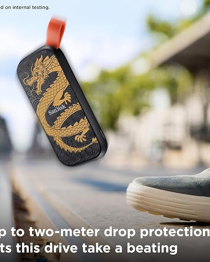 SanDisk 1TB Portable SSD, Dragon Edition - Up to 800MB/s, USB-C, USB 3.2 Gen 2, Updated Firmware - External Solid State Drive - ‎SDSSDE30-1T00-GD25