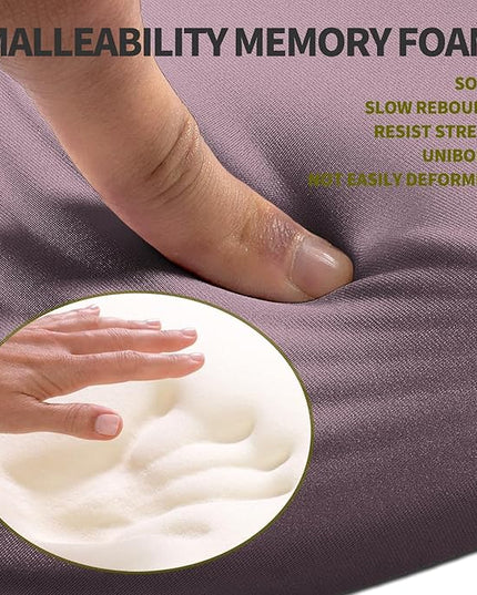 Hokafenle Ergonomic Mouse Pad Wrist Support, Terraced Slope Carpal Tunnel Wrist Pad for Mouse with Unibody Memory Foam, Wrist Rest Pain Relief Mousepad (Pale Purple, 11.8x7.9 in)