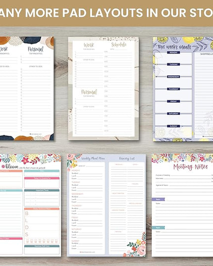 bloom daily planners Undated Daily Timed to-Do List Pad - Tear Off Planning Sheets - 6" x 9" - Color Blocking Marble