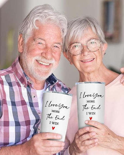 Valentines Day Anniversary Wedding Gifts for Women/Men Tumbler 20oz, Anniversary Wedding Gift for Couple, Gift for Girlfriend Wife, Wife Boyfriend Husband Birthday Gift Ideas, I Love You Gift