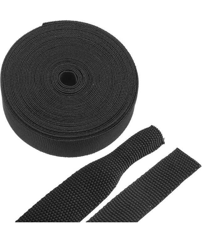 MECCANIXITY Braided Cable Sleeves Heat Shrinkable Fabric Sleeving, 7/8" 33ft Black 2:1 Ratio Heat Shrinkable Cord Protector for Harness Cable, Network Cable Protection, Cable Management