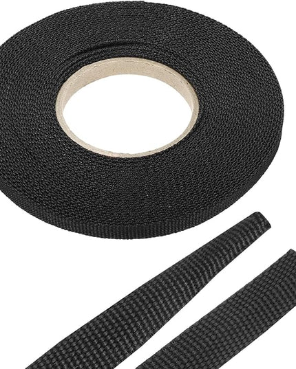 MECCANIXITY Braided Cable Sleeves Heat Shrinkable Fabric Sleeving, 1/4" 40ft Black 2:1 Ratio Heat Shrinkable Cord Protector for Harness Cable, Network Cable Protection, Cable Management