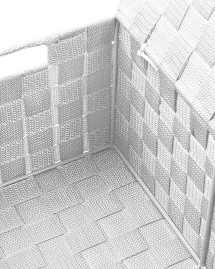 Sorbus Set of 3 Hand-Woven Storage Baskets with Lids – Decorative Wicker Organizers for Home, Closet, or Shelves (White)