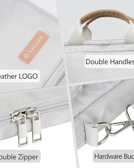 10-13 Inch Tablet Sleeve Bag, Ipad Bag for 13 In/11 in New iPad Pro M4 & 13 in Air M2 2024,iPad Pro 12.9 M2&M1,Ipad 10.9,Galaxy Tab S8+/S9+ 12.4,with Removable Shoulder Strap(Silver)