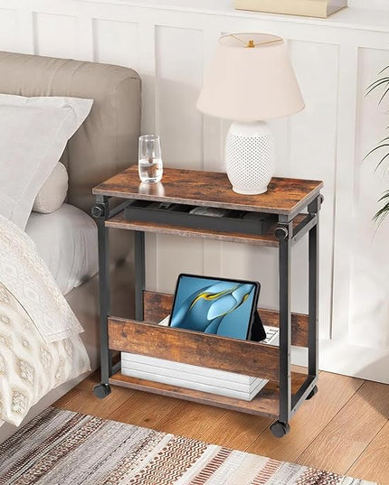 TooCust Height Adjustable Computer Tower Stand, Computer & Machine Carts, PC Tower Stand, Printer Stands with Wheels, 24" W x 12" D x 23"-38" H, Holds Up to 132 lbs (Fits Tower Lower Than 19")
