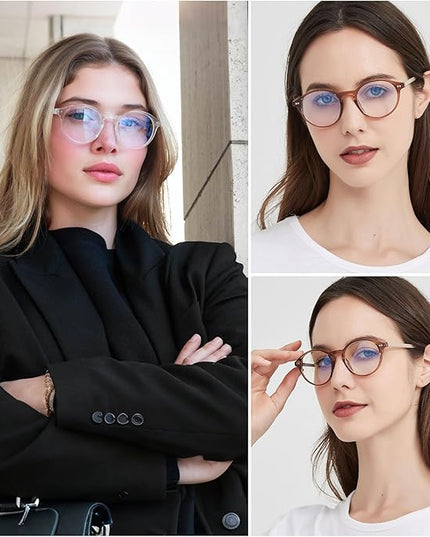 ANDWOOD Blue Light Blocking Glasses Women Men Computer Small Face Clear Bluelight Blocker Eyeglasses Frame