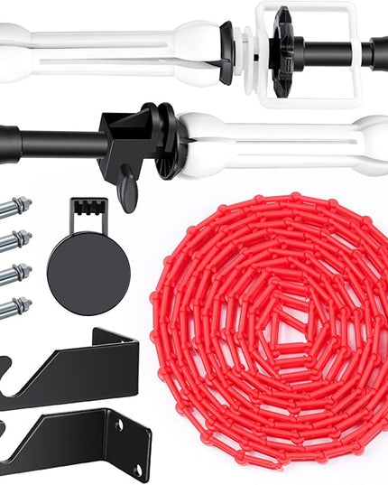 NEEWER Photography Single Roller Wall Mounting Manual Background Support System with 2 x Single Hook, 2 x Expand Bar, 1 x Chain, Load Capacity: 22lb/10kg