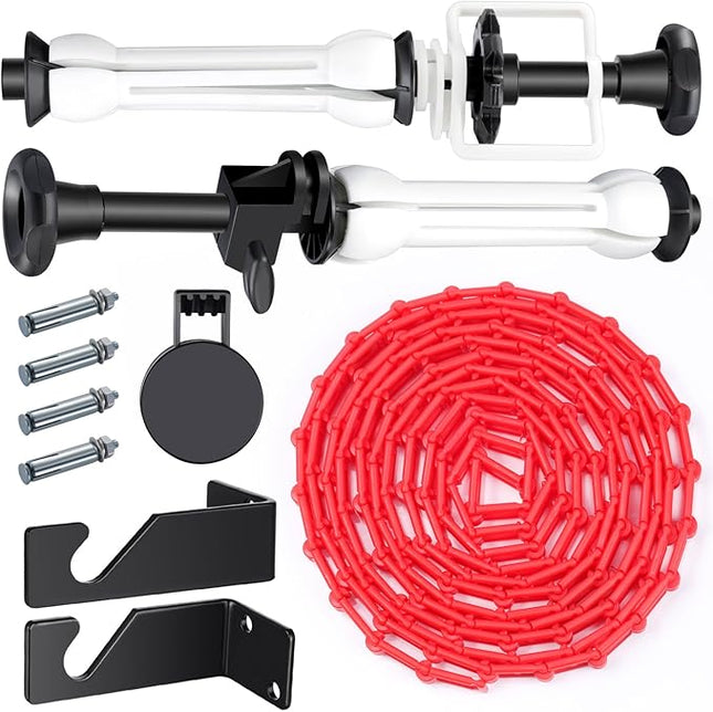 NEEWER Photography Single Roller Wall Mounting Manual Background Support System with 2 x Single Hook, 2 x Expand Bar, 1 x Chain, Load Capacity: 22lb/10kg