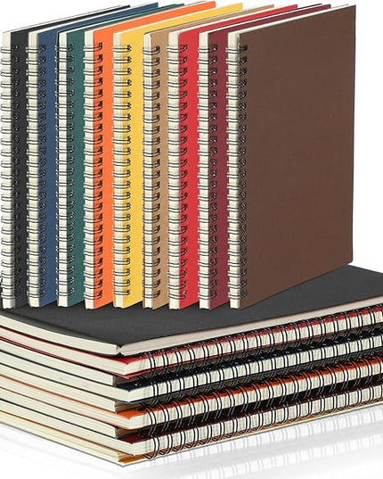 Yahenda Spiral Notebook Bulk A5 Journal Lined 8.3'' x 5.5'' Writing Composition Paper Small Notepad Subject Notebook for Students Office Business Back to School Supplies(Multi Color,18 Pcs)