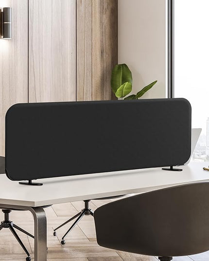 DECOLAB Desk Divider, Movable Desk Panel Privacy Partition for Home Office, Student, Classroom, Study, Free Standing, Scratch Resistance, 48"x18", Midnight