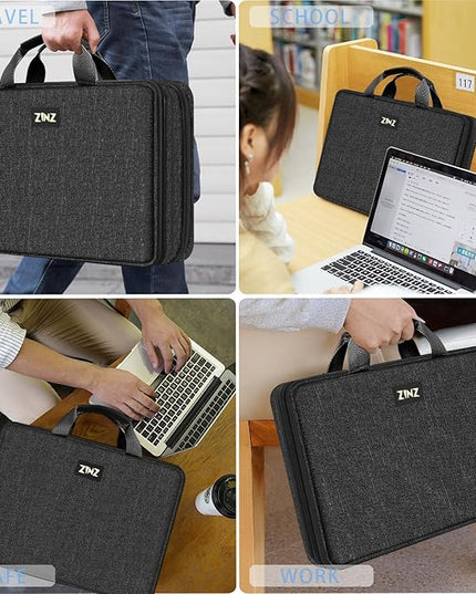 ZINZ Slim Expandable Laptop Case 15.6 Inch Sleeve Upgraded Protective Durable Recycled Carrying Case Compatible with MacBook 15" & 16" and Most 15" 15.6" 16" Notebook,B01K01