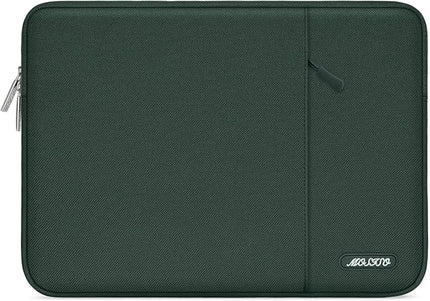 MOSISO Laptop Case 15 inch, 15 inch Laptop Sleeve Compatible with MacBook Air 15 M4 A3241 M3 A3114 M2 A2941 2025 2024 2023,Dell XPS 15,Polyester Vertical Computer Sleeve Bag with Pocket,Midnight Green