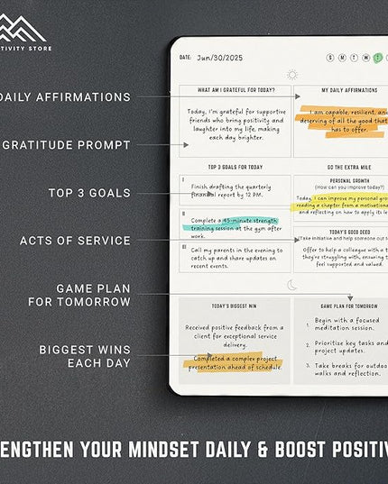 PRODUCTIVITY STORE Better Man Journal - Gratitude Journal – 5 Minute Journal - Reflection Manifestation Journal for Mindfulness & Self Care Journal – Goal/Guided Gratitude Journal for Men