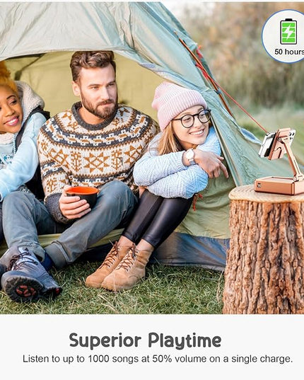 TechGlow Gifts for Men Women Foldable Cellphone Stand with Bluetooth Speaker and Charging Function Birthday Gift Idea for Mom Dad Cool Gadget Tech Gifts-Rose Gold