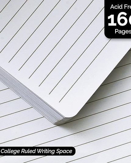 Nextnoid Hardcover Lined Journal Notebook - 120 GSM Thick Paper, A5 Notebook Journal for Men 160 Pages - Perfect for Journaling Notebooks for Work and Note-Taking (Brown,Ruled)
